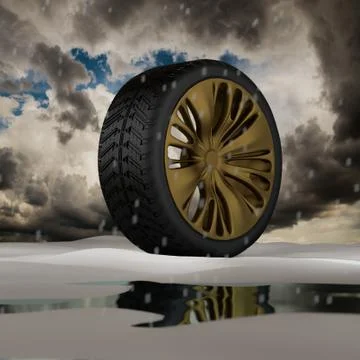 3d wheel. Stock Illustration