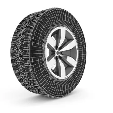 3d wheel. Stock Illustration