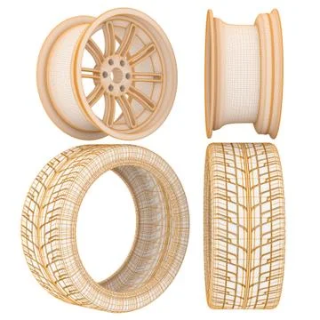 3d wheel. Stock Illustration