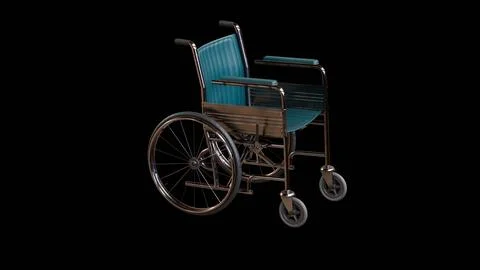 3D Wheelchair Stock Illustration