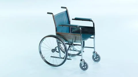 3D Wheelchair Model Stock Illustration