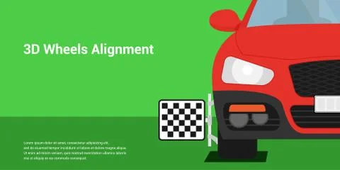 3D wheels alignment Illustrazione stock