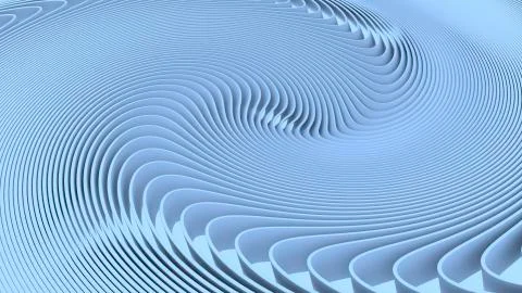 3D Whirlpool of Blue Lines Stock Illustration
