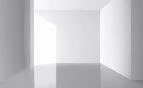 3d white background, studio scene. Minimal showcase render, pastel grey wall in Stock Illustration