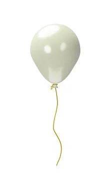 3D white balloon Stock Illustration