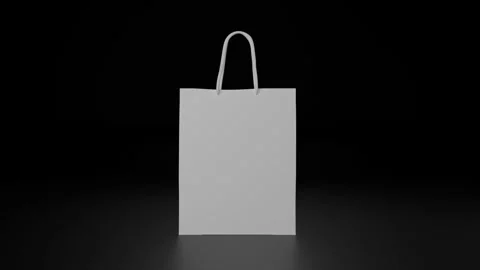 3D White blank closed hard cover book mockup standing isolated dark black backgr Video stock 317330595