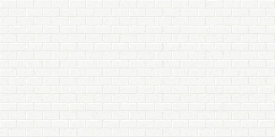 3D white block brick wall seamless pattern rough texture background graphic.. Illustrazione stock