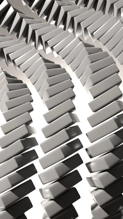 3d white blocks background Video stock 331745040