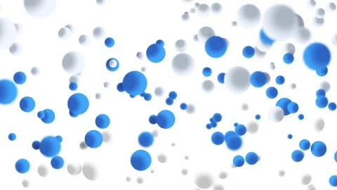 3d white blue spheres loop motion background Vidéo 337852480