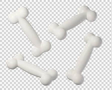 3d white bone isolated Illustrazione stock