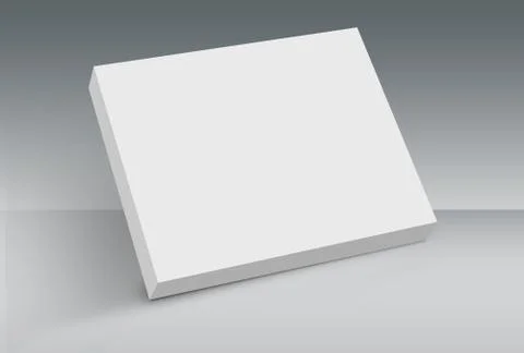 3D White Box on Ground Concept Series Stock Illustration