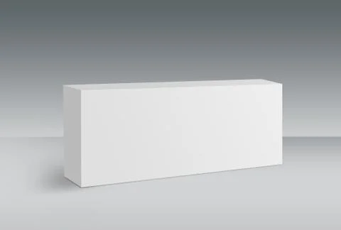 3D White Box on Ground Concept Series Stock-Illustration