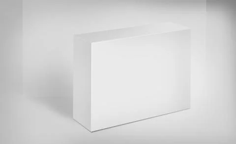 3D White Box on Ground Concept Series 스톡 일러스트