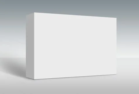 3d white box on ground concept series 스톡 일러스트