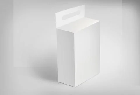 3D White Box on Ground Concept Series 스톡 일러스트