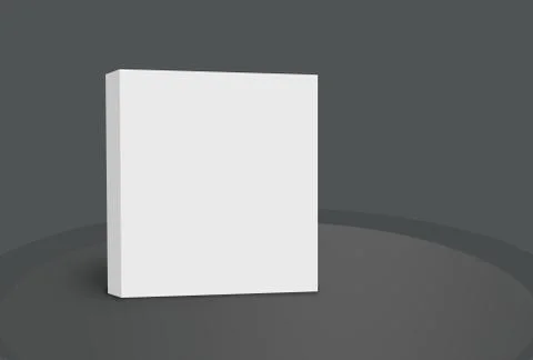 3D White Box on Ground Concept Series 库存插图