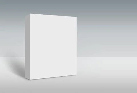 3d white box on ground mock up template ready for your design concept series Stock Illustration