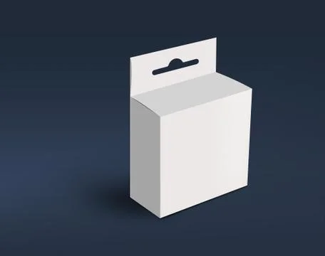 3D White Box mock up concept series Stock Illustration