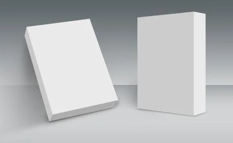 3D White Boxes on Ground Concept Series Stock Illustration