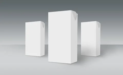 3D White Boxes on Ground Concept Series Ilustración de archivo