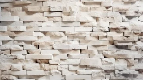 3d white brick background Ilustración de archivo