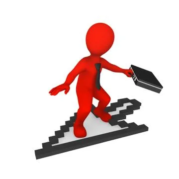 3d white businessman with mouse cursor isolated on white background Stock Illustration