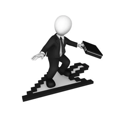 3d white businessman with mouse cursor Stock Illustration