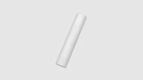 3D White Chalk Rotating on a Transparent Background. Seamless Loop. 4K Video stock 300267480