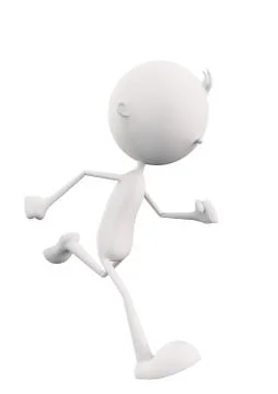 3d white character for christmas Stock Illustration