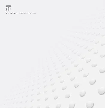 3D White circles seamless pattern perspective background and texture. Gray po 스톡 일러스트
