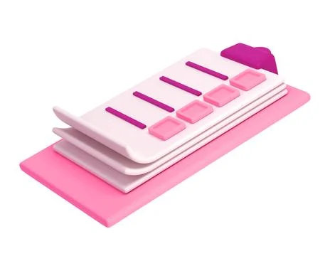 3d white clipboard icon task management todo check list on pink plane background 스톡 일러스트