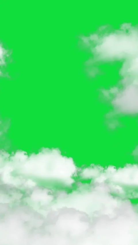 3D White Cloud Animation | Green Screen Background Stock Footage 305397509
