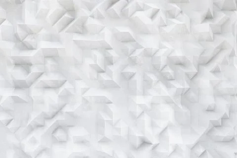 3D white concrete, plaster pattern, asymmetric and geometric abstract structures 库存插图