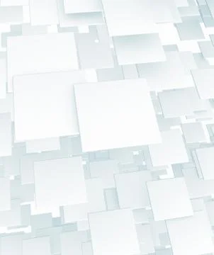 3d white cube background イラスト素材