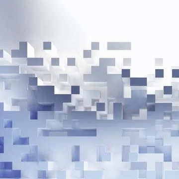 3d white cubes background Stock Illustration