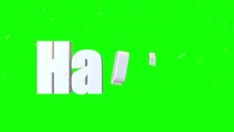 3D white cubes floating on green screen background for motion graphics and 库存影片 342894055