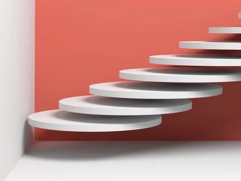 3d white cylindrical objects Illustrazione stock