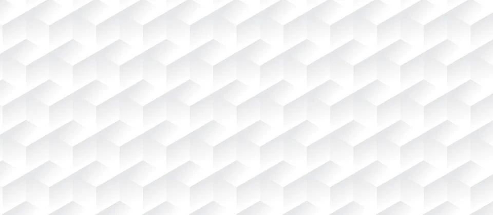 3D White Elegant Hexagon Cube Geometric Pattern Background Stock Illustration