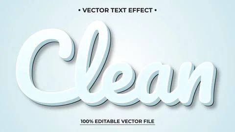 3d White Embossed Vector text style effect, Editable Text Effect Stock Illustration
