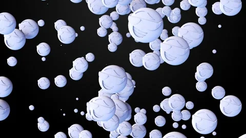 3d White Emoji Loop Stock Footage 343281686