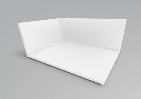 3D White Empty Promotional Event Show Room イラスト素材