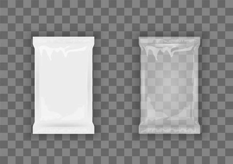 3D White Flow Transparent Packaging With Shadow Stock Illustration