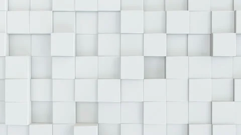 3D White Geometric Cubical Abstract Background - Animation Loop 4K Stock Footage 118259743