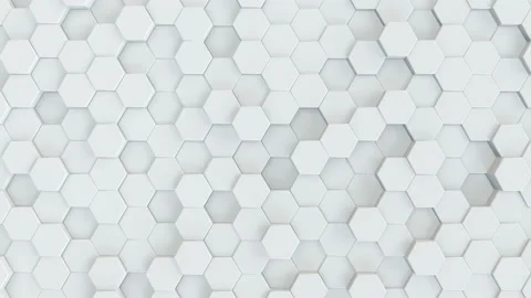 3D White Geometric Hexagonal Abstract Background - Animation Loop 4K Stock Footage 118259823