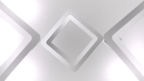3d white geometry background, abstract squares dymanic shadow, looping animation Stock Footage 300485279