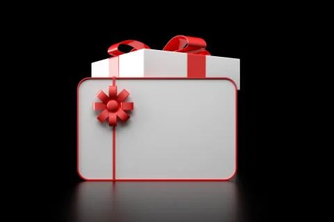 3d white gift box Stockillustratie