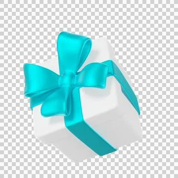 3d White gift box Stock Illustration