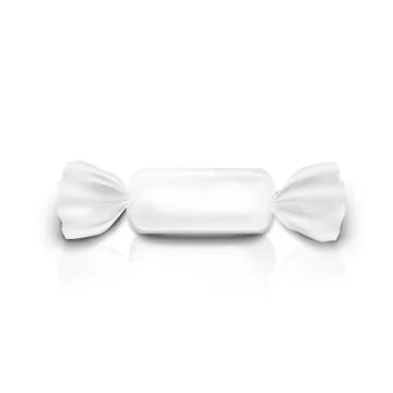 3D White Glossy Blank Package Whith Shadow Stock Illustration