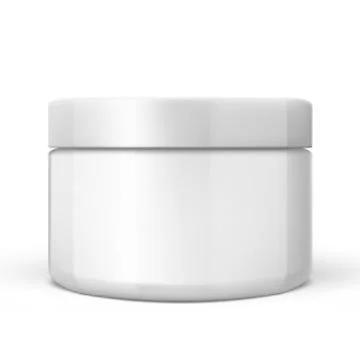 3D White Glossy Plastic Jar With Lid Stock Illustration