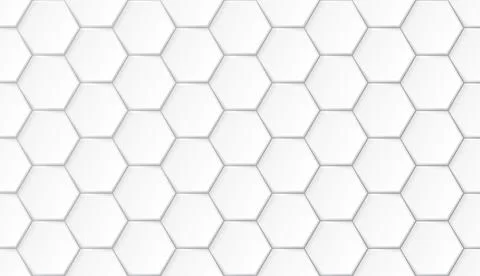 3D white hexagonal plates arranged seamless pattern Stock Illustration